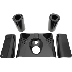 PartzBiz HD 0411-0144 - Drag Specialties 5 Piece Fork Tins Ribbed Black Cover Harley 86-17 FLST Softail PartzBiz HD 0411-0144 - Drag Specialties 5 Piece Fork Tins Ribbed Black Cover Harley 86-17 FLST Softail