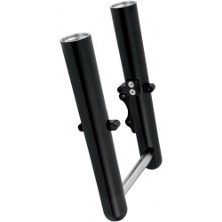 PartzBiz HD 06-502 - Arlen Ness Hot Legs Black Smooth Dual Disk Lowers Axle Set 08-13 Harley Touring