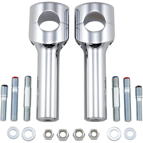 PartzBiz HD: 3472758-Chrome 6‚ Big Buffalo 1 1/2‚” แฮนด์ตัวยกตัวหนีบด้านบน Harley Softail Touring