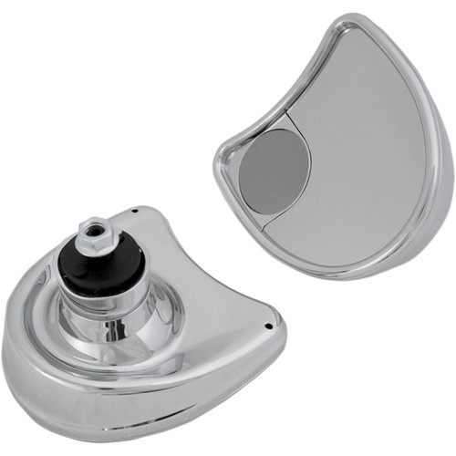 PartzBiz HD: 3447959-Chrome Fairing Mount Mirrors Blind Spot Mirror Harley Batwing Fairing Touring