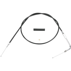 PartzBiz HD 0650-0396 - Black Vinyl Throttle Cable 42” 90 Degree 5” Travel Harley 88-95 Big Twin Evo XL
