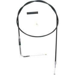PartzBiz HD 0650-1076 - Black Vinyl Throttle Cable 54” 90 Degree 5” Travel Harley 96-17 Big Twin Cam XL