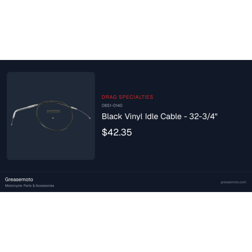 PartzBiz HD: 3473824-Black Vinyl Idle Cable 32 3/4” 90 Degree 4 3/4” Travel Harley 96-17 Big Twin Cam PartzBiz HD: 3473824-Black Vinyl Idle Cable 32 3/4” 90 Degree 4 3/4” Travel Harley 96-17 Big Twin Cam