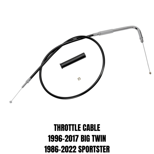 PartzBiz HD: 3473830-Black Vinyl Idle Cable 41 1/2” 90 Degree 4 3/4” Travel Harley 96-17 Big Twin Cam PartzBiz HD: 3473830-Black Vinyl Idle Cable 41 1/2” 90 Degree 4 3/4” Travel Harley 96-17 Big Twin Cam
