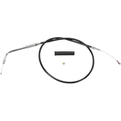 PartzBiz HD 0651-0148 - Black Vinyl Idle Cable 43 1/2” 90 Degree 4 3/4” Travel Harley 96-17 Big Twin Cam
