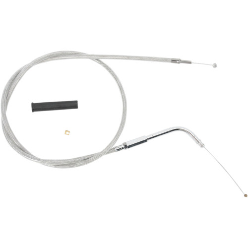 PartzBiz HD: 3473920-Braided Stainless Idle Cable 50” 90 Degree 4 3/4” Harley 96-17 Big Twin Cam XL PartzBiz HD: 3473920-Braided Stainless Idle Cable 50” 90 Degree 4 3/4” Harley 96-17 Big Twin Cam XL