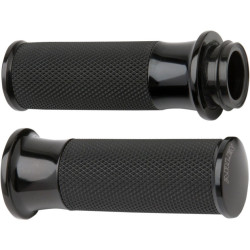 PartzBiz HD 07-321 - Arlen Ness Smooth Fusion Hand Grips Anodized Black Cable Style Motorcycle Bike PartzBiz HD 07-321 - Arlen Ness Smooth Fusion Hand Grips Anodized Black Cable Style Motorcycle Bike