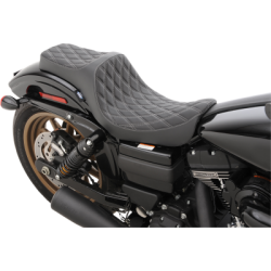 PartzBiz HD 0803-0696 - Drag Specialties PredatorIII Slip Stop Seat Smooth Black Vinyl 06-17 Harley Dyna PartzBiz HD 0803-0696 - Drag Specialties PredatorIII Slip Stop Seat Smooth Black Vinyl 06-17 Harley Dyna