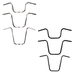 PartzBiz HD 101-0104 - TC Bros. 1” Narrow Mini Apes Handlebars - 8” Chrome Dimpled