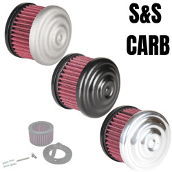 PartzBiz HD 109-0133 - TC Bros. Ripple Black Air Cleaner S&S Super E & G Carbs PartzBiz HD 109-0133 - TC Bros. Ripple Black Air Cleaner S&S Super E & G Carbs