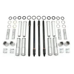 PartzBiz HD 11-9709 - Adjustable Pushrod Chrome Cover Kit 17997-99A TC-88 Harley Softail Dyna Touring