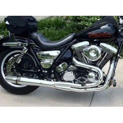 PartzBiz HD 1126 - Chrome Thunderheader 2 into 1 2:1 Heat Shield Set 3 For Dyna FXR Exhaust Pipe PartzBiz HD 1126 - Chrome Thunderheader 2 into 1 2:1 Heat Shield Set 3 For Dyna FXR Exhaust Pipe
