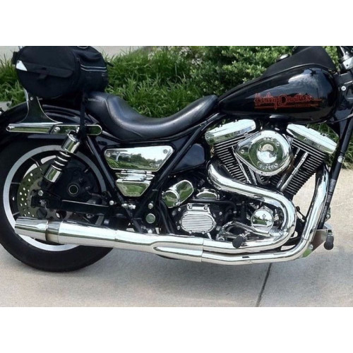 PartzBiz HD: 3448773-Chrome Thunderheader 2 into 1 2:1 Heat Shield Set 3 For Dyna FXR Exhaust Pipe PartzBiz HD: 3448773-Chrome Thunderheader 2 into 1 2:1 Heat Shield Set 3 For Dyna FXR Exhaust Pipe