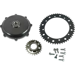 PartzBiz HD 1210-2664 - Drag Specialties Chrome Conversion Sprocket Kit Offset Harley Custom Chopper