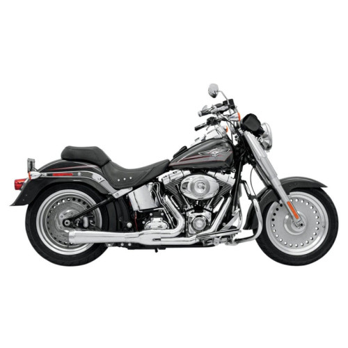PartzBiz HD: 3474848-Bassani Chrome Short Road Rage 2 Into 1 Exhaust Pipe System Harley Softail 86-17 PartzBiz HD: 3474848-Bassani Chrome Short Road Rage 2 Into 1 Exhaust Pipe System Harley Softail 86-17