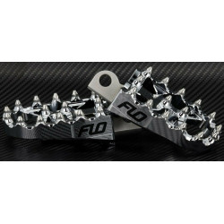 PartzBiz HD 122-8060 - Flo Moto Chrome Aluminum Motorcycle MX Platform Foot Pegs Pair Set Harley Custom