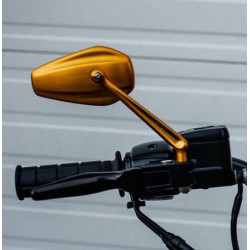 PartzBiz HD 13-154 - Arlen Ness Gold Mini Stocker กระจกมองข้างขวา แฮนด์แบบเกลียวใน Harley PartzBiz HD 13-154 - Arlen Ness Gold Mini Stocker กระจกมองข้างขวา แฮนด์แบบเกลียวใน Harley