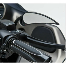 PartzBiz HD 13-400 - Arlen Ness Rad II Micro Rear View Teardrop Convex Mirror Black Left Handlebar PartzBiz HD 13-400 - Arlen Ness Rad II Micro Rear View Teardrop Convex Mirror Black Left Handlebar