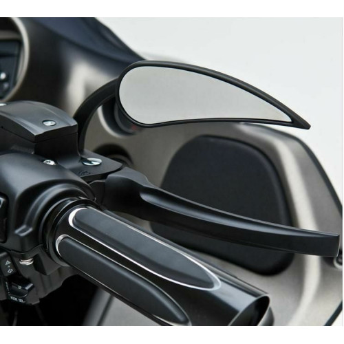 PartzBiz HD: 3461578-Arlen Ness Rad II Micro Rear View Teardrop Convex Mirror Black Left Handlebar PartzBiz HD: 3461578-Arlen Ness Rad II Micro Rear View Teardrop Convex Mirror Black Left Handlebar