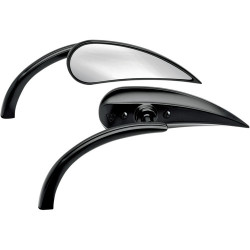 PartzBiz HD 13-401 - Arlen Ness Rad II Micro Rear View Teardrop Convex Mirror Black Right Handlebar PartzBiz HD 13-401 - Arlen Ness Rad II Micro Rear View Teardrop Convex Mirror Black Right Handlebar