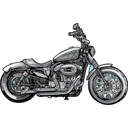 PartzBiz HD 1310-1894 - Legend Revo-Arc Piggyback Coil Suspension 13” Standard Shocks Harley 04-20 XL