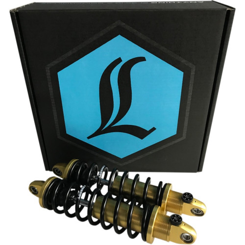 PartzBiz HD: 3468987-Legend Revo-A Adjustable Gold 14” Suspension Heavy Duty Shocks Harley Dyna 91-17 PartzBiz HD: 3468987-Legend Revo-A Adjustable Gold 14” Suspension Heavy Duty Shocks Harley Dyna 91-17