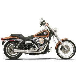 PartzBiz HD 13312R - Bassani Chrome Road Rage 2 to 1 Megaphone Short Exhaust System 91-05 Harley Dyna PartzBiz HD 13312R - Bassani Chrome Road Rage 2 to 1 Megaphone Short Exhaust System 91-05 Harley Dyna
