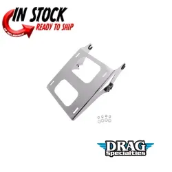 PartzBiz HD 1510-0965 - Drag Specialties Black Quick Detach Tour Box Rack Mount 2014-21 Harley Touring