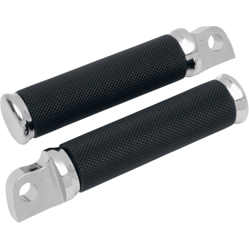 PartzBiz HD: 3448113-Drag Specialties Chrome Hotop Knurled Black Nylon Male Foot Pegs Set คู่ Harley PartzBiz HD: 3448113-Drag Specialties Chrome Hotop Knurled Black Nylon Male Foot Pegs Set คู่ Harley
