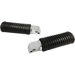 PartzBiz HD 1620-1849 - Drag Specialties Rubber Passenger Footpegs Pegs Chrome Harley 17+ Softail M8 OEM