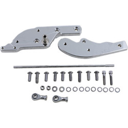PartzBiz HD 1622-0573 - Drag Specialties Chrome Forward Controls Kit 2018+ Harley Softail Low Rider FXBB