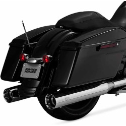 PartzBiz HD 16650 - Vance & Hines Chrome 450 Titan Slip On Muffler Exhaust Pipes Harley Touring '17+