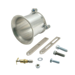 PartzBiz HD 17-0484 - S&S Chrome 2-1/2” Air Horn Kit Velocity Stack Super E&G Carbs 2.5” Intake Harley