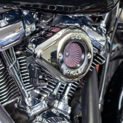 PartzBiz HD 170-0524B - ชุดกรองอากาศ Stealth ฝาครอบ Chrome Teardrop - ปี 2017+ Harley Touring Softail M8 PartzBiz HD 170-0524B - ชุดกรองอากาศ Stealth ฝาครอบ Chrome Teardrop - ปี 2017+ Harley Touring Softail M8
