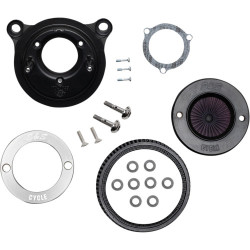 PartzBiz HD 170-0716A - S&S Cycle Chrome Ring Air Stinger Cleaner Filter Harley 2001-17 Twin Cam EFI