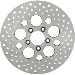 PartzBiz HD 1710-1904 - Stainless Steel Drilled Rear Brake Rotor 2000-2017 Harley V-Rod Dyna Softail