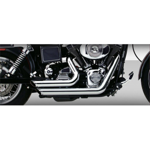 PartzBiz HD: 3457265-Vance & Hines Chrome Shortshots Staggered Exhaust Pipes System Harley Dyna 91-05 PartzBiz HD: 3457265-Vance & Hines Chrome Shortshots Staggered Exhaust Pipes System Harley Dyna 91-05