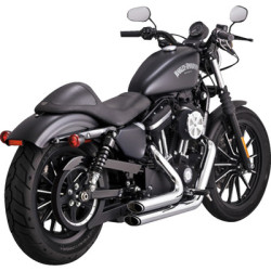 PartzBiz HD 17329 - Vance & Hines Shortshots 2-into-2 Exhaust System Pipe Chrome Harley XL 2014+