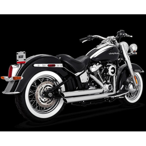 PartzBiz HD: 3485104-Vance & Hines Chrome Big Shots Staggered Exhaust System Harley Softail 86-17 PartzBiz HD: 3485104-Vance & Hines Chrome Big Shots Staggered Exhaust System Harley Softail 86-17