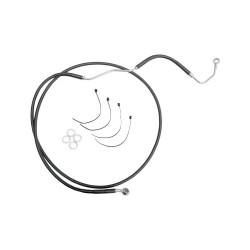 PartzBiz HD 1741-2595 - +6” 50 1/8” Extended Length Black Vinyl Upper Brake Line Kit Harley Dyna 10-15 PartzBiz HD 1741-2595 - +6” 50 1/8” Extended Length Black Vinyl Upper Brake Line Kit Harley Dyna 10-15