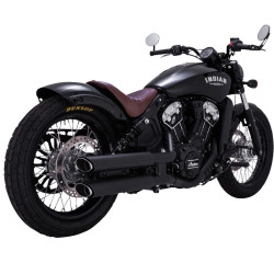 PartzBiz HD 18323 - Vance & Hines Chrome Twin Slash Slip On Mufflers Exhaust Pipes Indian Scout 15+