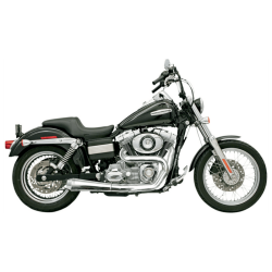 PartzBiz HD 1D5250 - Bassani Chrome 2 into 1 Road Rage Exhaust System Pipe 1991-2015 Harley Dyna PartzBiz HD 1D5250 - Bassani Chrome 2 into 1 Road Rage Exhaust System Pipe 1991-2015 Harley Dyna