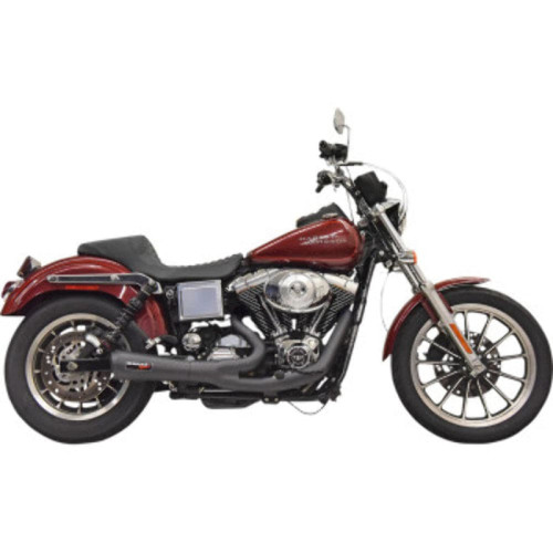 PartzBiz HD: 3476254-Bassani Road Rage Ripper 2 Into 1 Black Exhaust System Pipe Harley Dyna 91-05