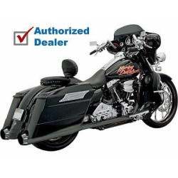 PartzBiz HD 1F56RB - Bassani Black Bagger Stepped True Duals Exhaust B1 Mufflers 95-16 Harley Touring PartzBiz HD 1F56RB - Bassani Black Bagger Stepped True Duals Exhaust B1 Mufflers 95-16 Harley Touring