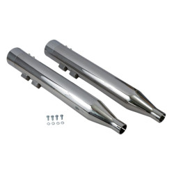PartzBiz HD 1F7DNT6 - Bassani 4” DNT Straight Can Chrome Bagger Exhaust Mufflers 95-16 Harley Touring PartzBiz HD 1F7DNT6 - Bassani 4” DNT Straight Can Chrome Bagger Exhaust Mufflers 95-16 Harley Touring