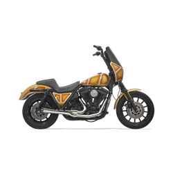 PartzBiz HD 1FXR2 - Chrome Bassani 2 into 1 Road Rage Exhaust System Pipe Short Upswept Muffler FXR PartzBiz HD 1FXR2 - Chrome Bassani 2 into 1 Road Rage Exhaust System Pipe Short Upswept Muffler FXR