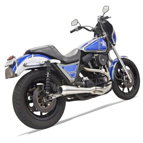 PartzBiz HD: 3476211-Bassani Stainless Steel 2 into 1 Road Rage III SS 3 Full Exhaust System Pipe FXR PartzBiz HD: 3476211-Bassani Stainless Steel 2 into 1 Road Rage III SS 3 Full Exhaust System Pipe FXR