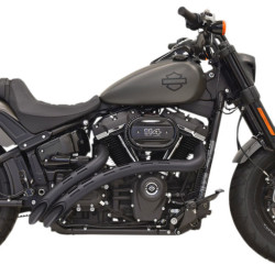 PartzBiz HD 1S22FB - Bassani Black Slotted Radial Street Sweeper Exhaust Pipes Headers Harley Softail PartzBiz HD 1S22FB - Bassani Black Slotted Radial Street Sweeper Exhaust Pipes Headers Harley Softail