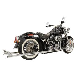 PartzBiz HD 1S26E-39 - Bassani Fishtail True Dual Exhaust Pipe Header Chrome 39” Harley Softail 89-17 PartzBiz HD 1S26E-39 - Bassani Fishtail True Dual Exhaust Pipe Header Chrome 39” Harley Softail 89-17