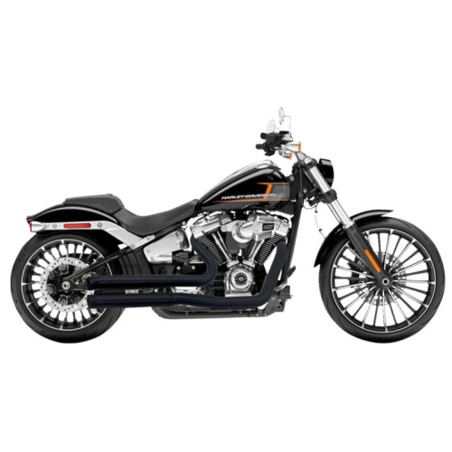 PartzBiz HD: 3443806-Bassani Black Pro Street Turnout Stepped Exhaust Pipes Header Harley Softail 18+ PartzBiz HD: 3443806-Bassani Black Pro Street Turnout Stepped Exhaust Pipes Header Harley Softail 18+